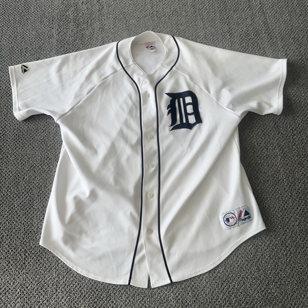 Vintage Majestic Detroit Tigers Home Jersey. No Name. 2XL. Stitched.